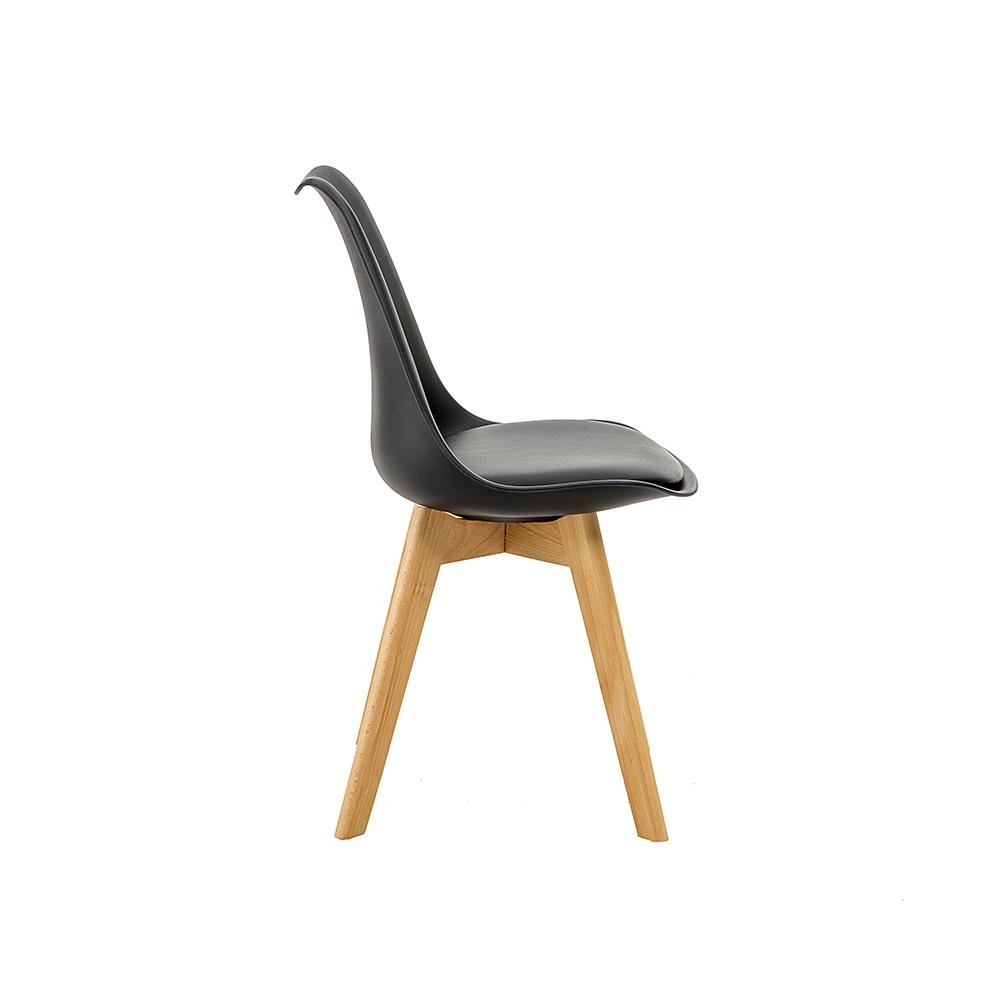 Kit 4 Cadeiras Saarinen Wood Com Estofamento Várias Cores - 4