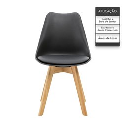 Kit 4 Cadeiras Saarinen Wood com Estofamento Várias Cores - 4