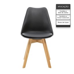 Kit 4 Cadeiras Saarinen Wood com Estofamento Várias Cores - 9