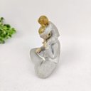 Ver imagem 3 de Enfeite Estátua Pai E Filho 11X8X6Cm Cinza Barroco