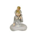 Ver imagem 1 de Enfeite Estátua Pai E Filho 11X8X6Cm Cinza Barroco