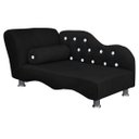 Ver imagem 1 de Caminha Pet Luxo Divâ Strass Tecido Veludo Divini Decor:preto