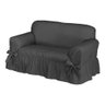 Capa de Sofá Patrícia 2 Lugares Avulso - Grafite - 2