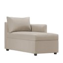 Ver imagem 2 de Recamier Divã Londres 160cm L/esquerdo Suede Bege - Clique Decorações