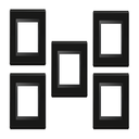 Ver imagem 1 de Kit C/5 Placas 4x2 3 Posições Weg Refinatto Style Preto Acetinado