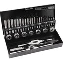 Ver imagem 1 de Jogo de Machos e Cossinetes Estojo Metálico 32 Peças Vonder Calibre Rosca