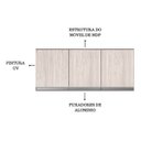Ver imagem 3 de Armário Aéreo Multiuso P/ Cozinha Andreia 120cm C/03 Portas