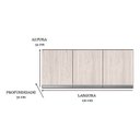 Ver imagem 2 de Armário Aéreo Multiuso P/ Cozinha Andreia 120cm C/03 Portas