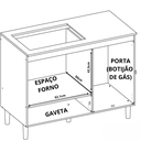 Ver imagem 7 de Balcão Cozinha Multiuso para Cooktop Forno ou Microondas Nature/Chumbo