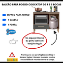 Ver imagem 5 de Balcão Cozinha Multiuso para Cooktop Forno ou Microondas Nature/Chumbo