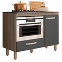 Ver imagem 3 de Balcão Cozinha Multiuso para Cooktop Forno ou Microondas Nature/Chumbo