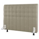 Ver imagem 1 de Cabeceira Cama Box Casal Queen Size Dahlia 160cm com Frame Suede Bege - Desk Design