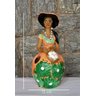 Boneca Em Cerâmica 30 Cm Artesanato Laranja - 1