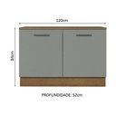 Ver imagem 6 de Balcão de Pia Cozinha 2 Portas (com Tampo) Rustic/cinza Agata Madesa Rustic/cinza