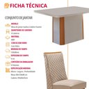 Ver imagem 7 de Mesa de Jantar Isadora 120cm Tampo MDF Vidro Canto Copo com 4 Cadeiras Yasmin