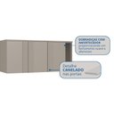 Ver imagem 5 de Módulo Aéreo para Quarto 3 Portas Elegance Cinza/Níquel