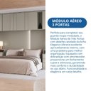 Ver imagem 6 de Módulo Aéreo para Quarto 3 Portas Elegance Cinza/Níquel