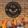 Placa Cantinho Do Churrasco Cutelo Em Mdf Redondo Gourmet - 2