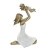 Escultura Mae E Bebe Resina Dourada 12X10X19Cm - 1