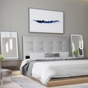 Ver imagem 1 de Cabeceira Casal 1,40m Roma Corino Cinza SKY MOBILE