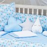Jogo De Berço Para Menino Enxoval Estampado 8 Peças Azul - 3