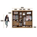 Ver imagem 3 de Guarda Roupa Casal Linea 6 Portas 8 Gavetas Cumaru 23 – Novo Horizonte