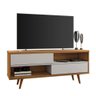 Rack Tv Até 50'' 2 Portas Marrom E Off White - 7