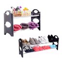 Ver imagem 4 de Sapateira 12 Pares Grande Ampliavel Empilhavel Estante Desmontavel 4 Prateleiras Aluminio Organizado