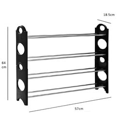 Sapateira 12 Pares Grande Ampliavel Empilhavel Estante Desmontavel 4 Prateleiras Aluminio Organizado - 7