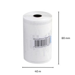 10 Bobinas Térmica 80mm X 40m Impressora Cupom Ecf Nota Pdv Regispel 80x40x1v - 2