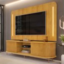 Ver imagem 2 de Painel para Tv 75 Pol e Rack Bancada Ripado 218cm World D04 Cedro - Mpozenato