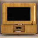 Ver imagem 7 de Painel para Tv 75 Pol e Rack Bancada Ripado 218cm World D04 Cedro - Mpozenato