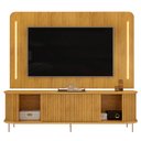 Ver imagem 5 de Painel para Tv 75 Pol e Rack Bancada Ripado 218cm World D04 Cedro - Mpozenato