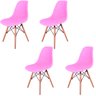 Kit 4 Cadeiras Design Charles Eames Eiffel Furadinha Cor: Rosa - 1