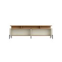 Ver imagem 2 de Rack para Sala Bend 180cm MDF Portas Brise Louro e Luna com Dourado Casa Lar Shop