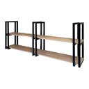 Ver imagem 3 de Prateleira Flutuante Decorativa Elegante Ferro Preto e Mdf Amadeirado