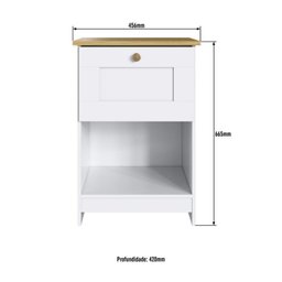 Quarto Americano Solteiro 3 Peças Guarda-roupa, Cômoda e Mesa de Cabeceira - 16