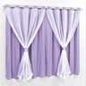 Cortina Trilho Suisso 3m Malha com Voal Lilás - 1