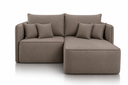 Ver imagem 1 de Sofá Modular Búzios - Conforto, Versatilidade e Design Contemporâneo:Veludo Marrom/1,80 com Chaise