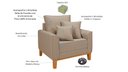Ver imagem 6 de Conjunto de Sofá Living Beny 2 Lugares com Poltrona Base Madeira Linho