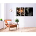 Ver imagem 2 de Kit Mosaico 04 Quadros Ilusion Flower- 1,20X60 - Canvas
