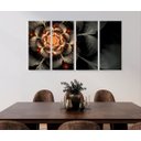 Ver imagem 1 de Kit Mosaico 04 Quadros Ilusion Flower- 1,20X60 - Canvas