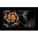 Ver imagem 3 de Kit Mosaico 04 Quadros Ilusion Flower- 1,20X60 - Canvas