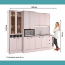 Ver imagem 3 de Cozinha Completa Milla Elegance 13 Portas 3 Gavetas MDF 280cm Móveis Carraro
