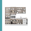 Ver imagem 4 de Cozinha Completa Milla Elegance 13 Portas 3 Gavetas MDF 280cm Móveis Carraro