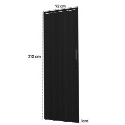 Porta Sanfonada de PVC 72x210cm AZN - Preto - 7