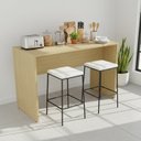 Ver imagem 1 de Bancada Alta Cozinha Sala Mesa para 2 Pessoas 136x100cm TM1267 Nature