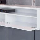 Ver imagem 3 de Rack Suspenso Pequeno de Parede ou Painel para Sala de Tv ou Quarto Life 1.12 - Branco - Moveisaqui
