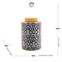 Ver mais imagens de Potiche Decorativo Porcelana Azul/Branco 18X28Cm