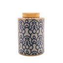 Ver imagem 1 de Potiche Decorativo Porcelana Azul/Branco 18X28Cm